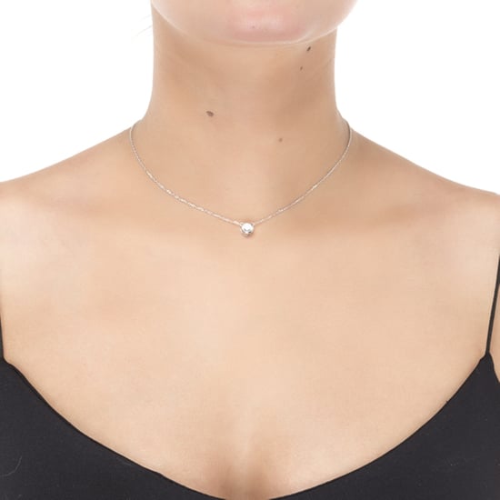 Luxenter 925 Sterlingsilber-Halskette mit brillantem Zirkonia-Rhodium-Finish – Imrak - Image 2