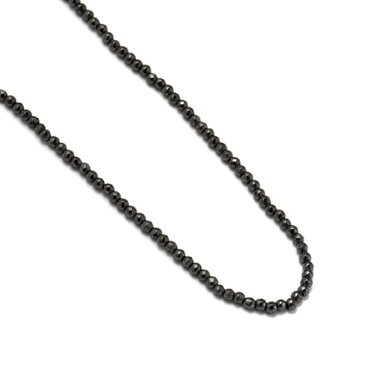 42 cm lange Luxenter-Kette aus facettiertem Hämatit und 925 cm Sterlingsilber-Rhodium-Finish – Naturstein - Image 3