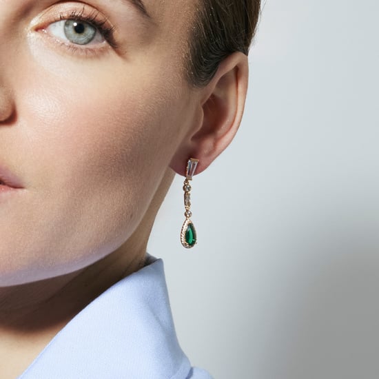 Luxenter Emerald Zirconia Ohrringe in 18 Karat Gelbgold - Orzus - Image 4