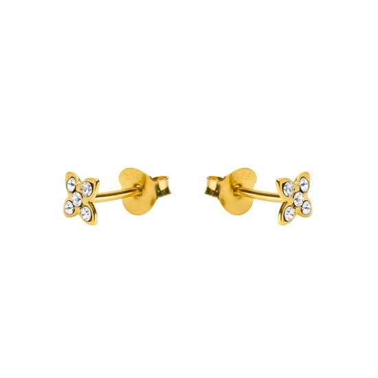 Luxenter-Ohrringe aus 925 Sterlingsilber und Brilliant Zirconia aus 18 Karat Gelbgold – Pasam - Image 3