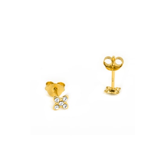 Luxenter-Ohrringe aus 925 Sterlingsilber und Brilliant Zirconia aus 18 Karat Gelbgold – Pasam - Image 5
