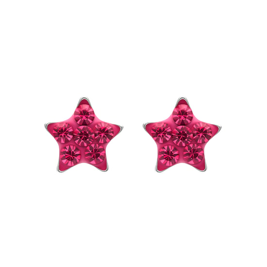 Luxenter Ohrringe aus 925 Sterlingsilber und rosa Zirkonia mit Rhodium - Menerin - Image 1