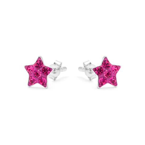 Luxenter Ohrringe aus 925 Sterlingsilber und rosa Zirkonia mit Rhodium - Menerin - Image 2