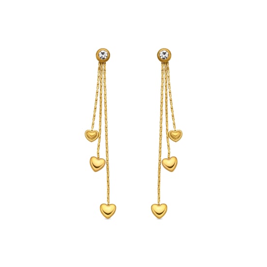 Luxenter Brilliant Zirconia Ohrringe in 18-karat-Gelbgold - Dareo - Image 1