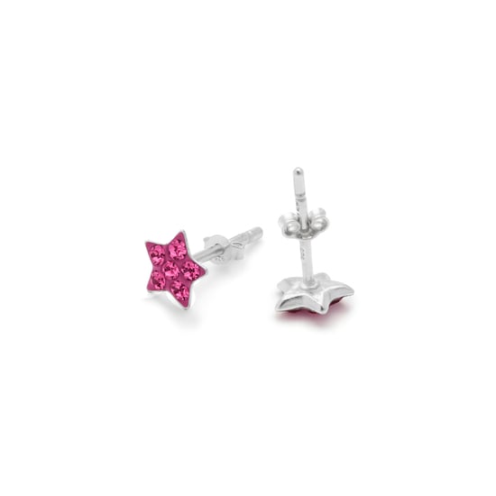 Luxenter Ohrringe aus 925 Sterlingsilber und rosa Zirkonia mit Rhodium - Menerin - Image 3