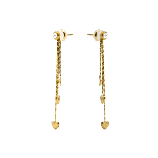 Luxenter Brilliant Zirconia Ohrringe in 18-karat-Gelbgold - Dareo - Image 3