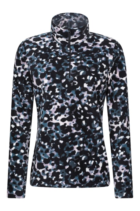 'Camber' Damen Fleecejacke mit Streifen, halber Reißverschluss, warm, kuschelig, Pullover, Lila - Image 2