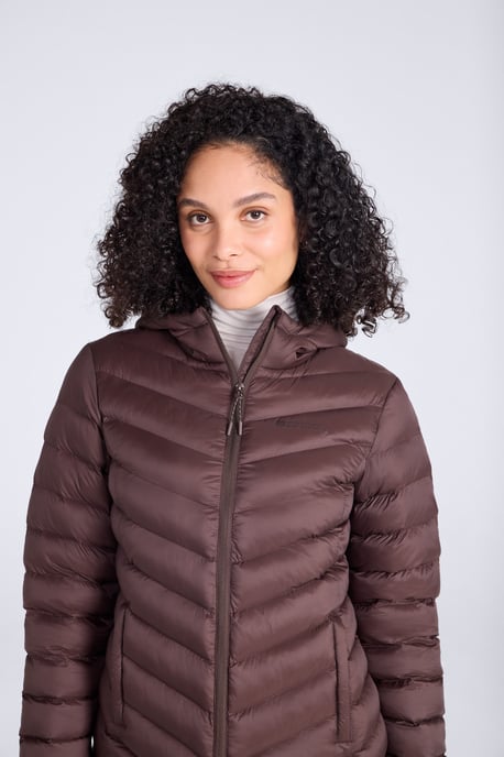 'Seasons' Damen-Steppjacke Wasserabweisender isolierter Wintermantel Dunkelbraun - Image 5