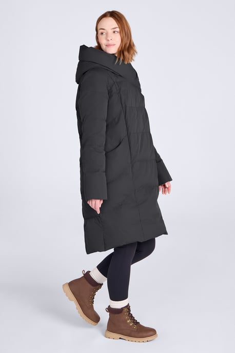 Mountain Warehouse Damen Cosy Wrap Daunen-Steppjacke Wasserabweisend Warm Winter-Pufferjacke Schwarz - Image 2