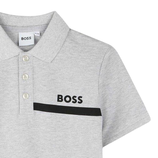 Boss - Poloshirt für Kinder, Regulär, kurzärmlig (Grau) - Image 3