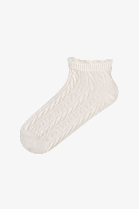Jacquard-Rüschensocken im Paar, knöchellang - Image 2