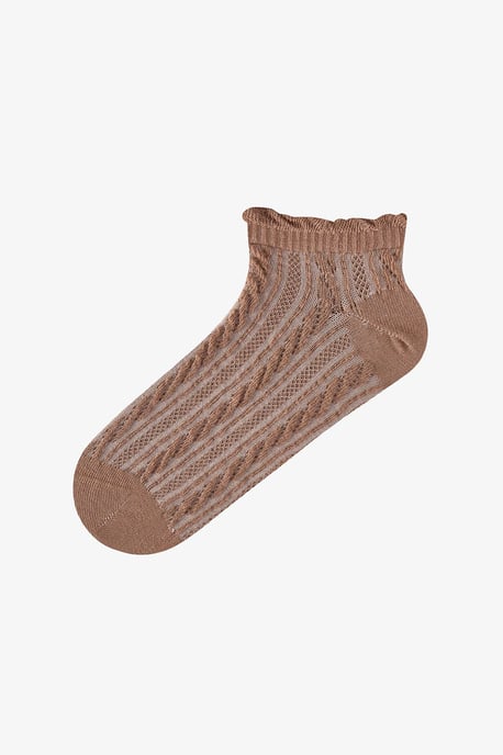 Jacquard-Rüschensocken im Paar, knöchellang - Image 3