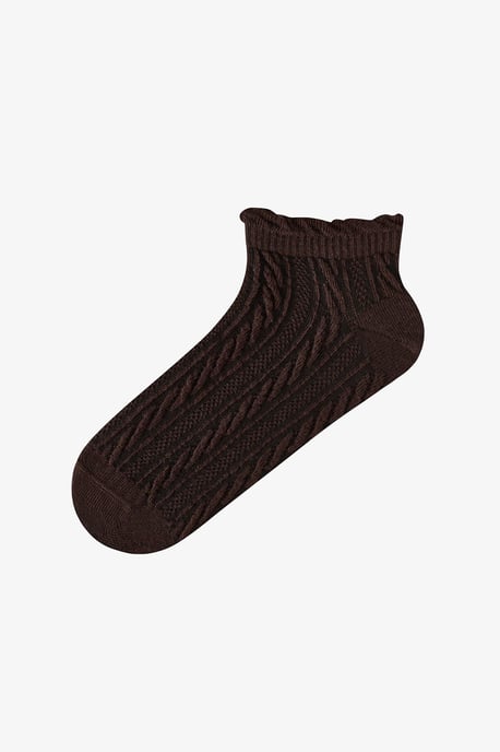 Jacquard-Rüschensocken im Paar, knöchellang - Image 5