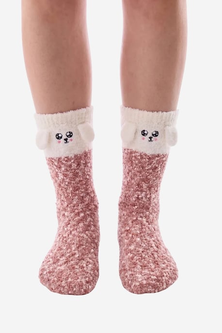 Happiness Dog Pattern Crew-Socken - Image 4