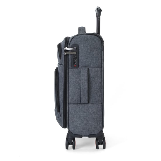 Weichschalen-Handgepäckkoffer Leinen Schwarz 56x37x24 cm, 8 Rollen - Image 5
