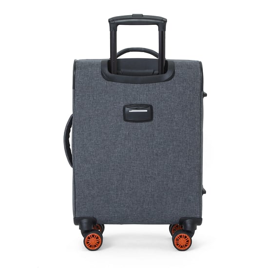 Weichschalen-Handgepäckkoffer Leinen Schwarz 56x37x24 cm, 8 Rollen - Image 6