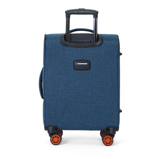 Weichschalen-Handgepäckkoffer Leinen Blau 56x37x24 cm, 8 Rollen - Image 6