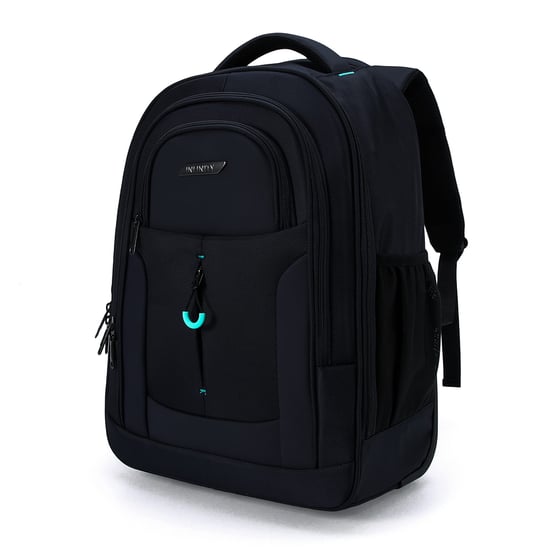 17" Laptop-Rollrucksack Schwarz, 1680D + PU, 2 Rollen, Trolley-Rucksack - Image 4