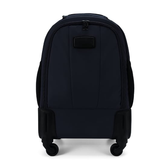 19" Laptop-Rollrucksack Schwarz, Premium-PU, 4 Rollen, Trolley-Rucksack - Image 6