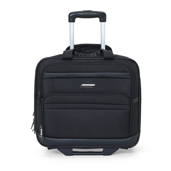 17" Laptop-Rollenaktenkoffer Schwarz, 1680D-Polyester, 4 Rollen, Businesstasche - Image 2