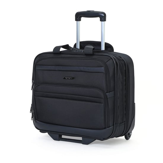 17" Laptop-Rollenaktenkoffer Schwarz, 1680D-Polyester, 4 Rollen, Businesstasche - Image 4