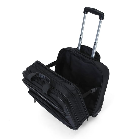 17" Laptop-Rollenaktenkoffer Schwarz, 1680D-Polyester, 4 Rollen, Businesstasche - Image 5