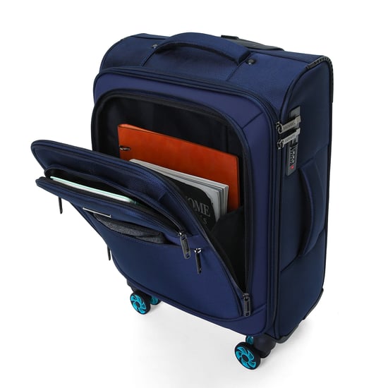 Weichschalenkoffer 1680D-Polyester Blau, 8 Rollen, TSA - Image 4