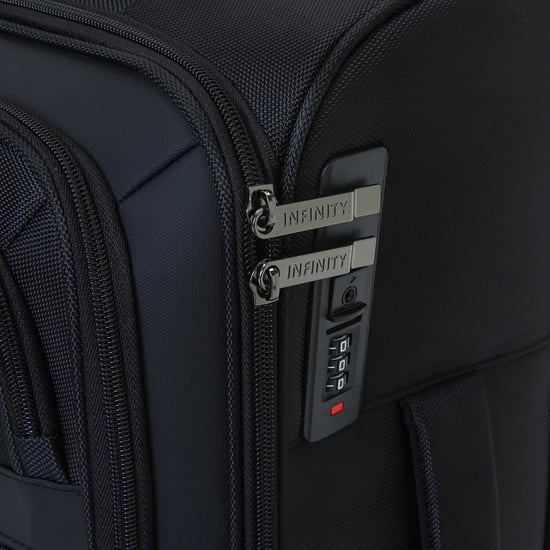 Weichschalen-Kofferset 1680D-Polyester Schwarz, 8 Rollen, TSA - Image 6