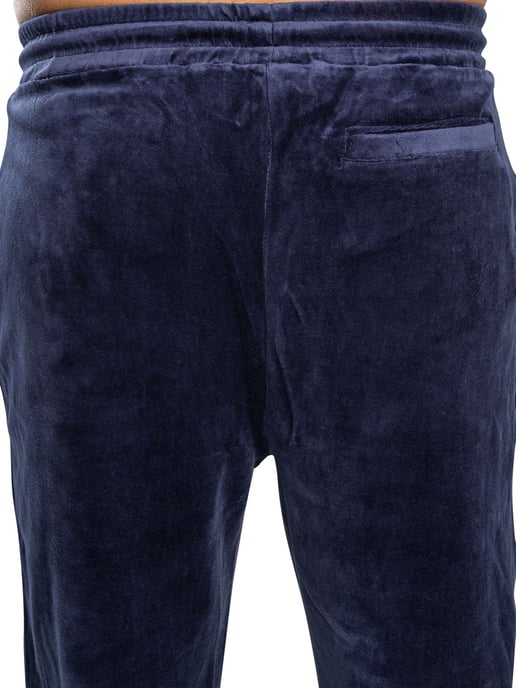 Fila Eddie Velours-Jogginghose Mit Bambus-Logo, Blau - Image 4