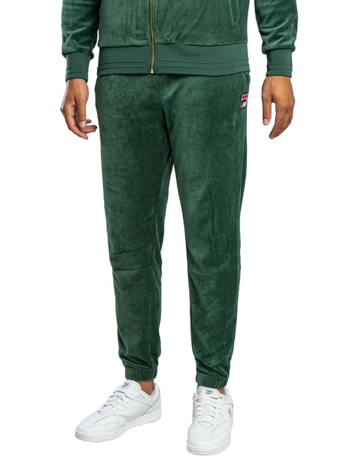 Fila Eddie Velours-Jogginghose Mit Bambus-Logo, Grün - Image 1