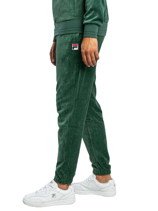 Fila Eddie Velours-Jogginghose Mit Bambus-Logo, Grün - Image 2
