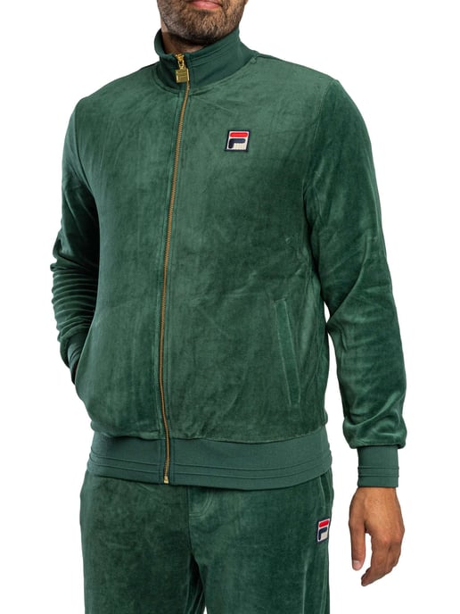 Fila Nero Velours-Trainingsjacke, Grün - Image 1