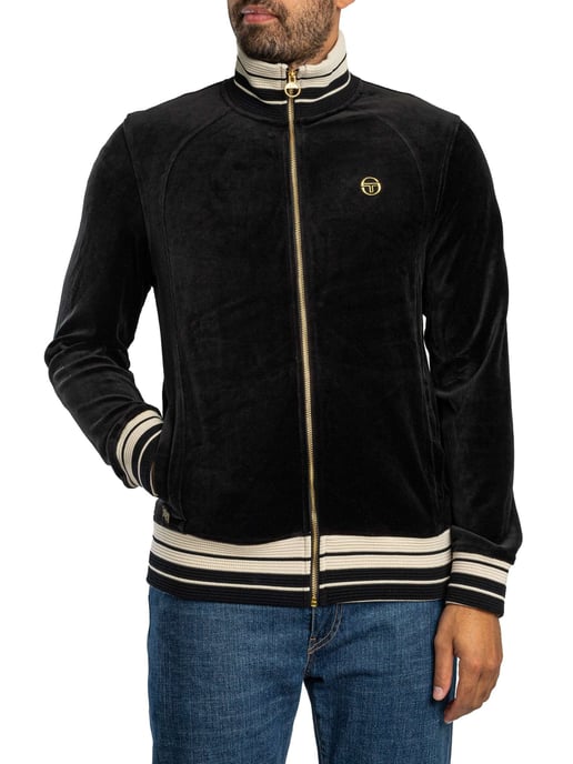 Sergio Tacchini Lazzari Velours-Trainingsjacke, Schwarz - Image 2