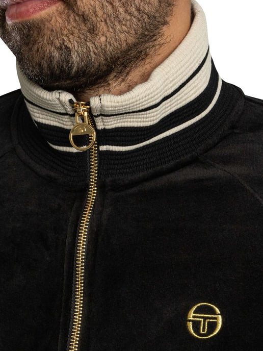 Sergio Tacchini Lazzari Velours-Trainingsjacke, Schwarz - Image 5