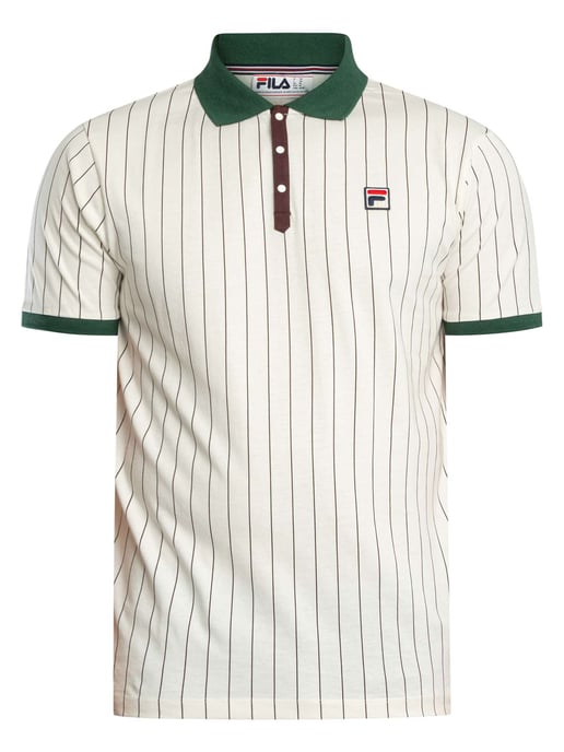 Fila Klassisches Gestreiftes Vintage-Poloshirt, Weiß - Image 6