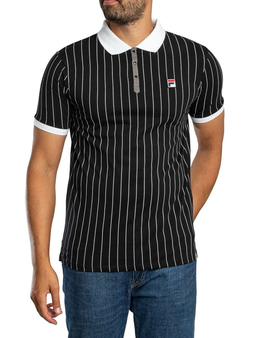 Fila Klassisches Gestreiftes Vintage-Poloshirt, Blau - Image 2