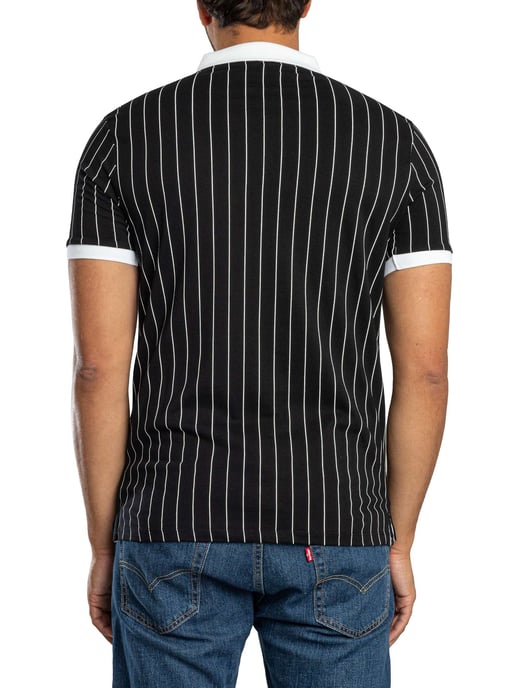 Fila Klassisches Gestreiftes Vintage-Poloshirt, Blau - Image 3