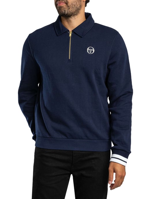 Sergio Tacchini Court 1/4 Zip Polo Sweatshirt, Blau - Image 2