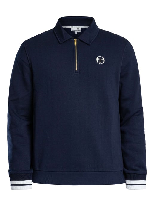 Sergio Tacchini Court 1/4 Zip Polo Sweatshirt, Blau - Image 5