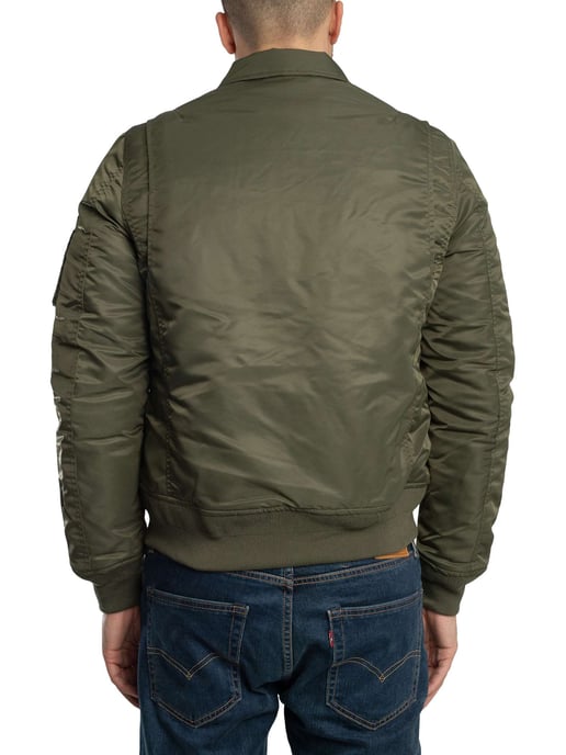 Schott Abnehmbare Bomberjacke, Grün - Image 5