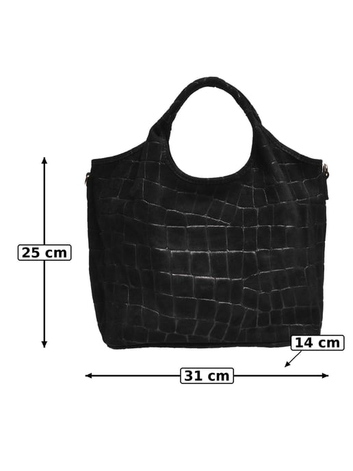 Anna Luchini Schwarz Rindsledertasche - Image 5