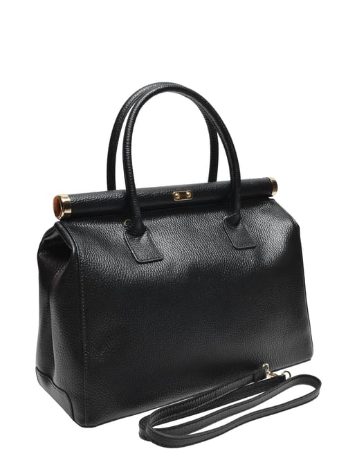 Anna Luchini Schwarz Rindsledertasche - Image 2