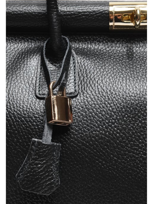 Anna Luchini Schwarz Rindsledertasche - Image 3