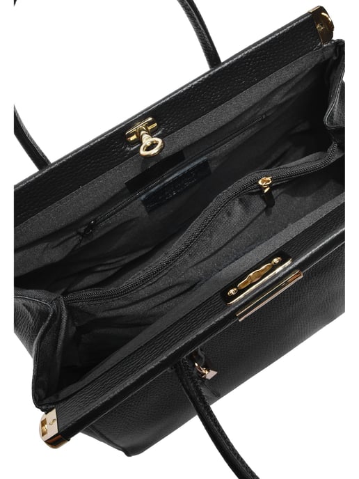 Anna Luchini Schwarz Rindsledertasche - Image 4
