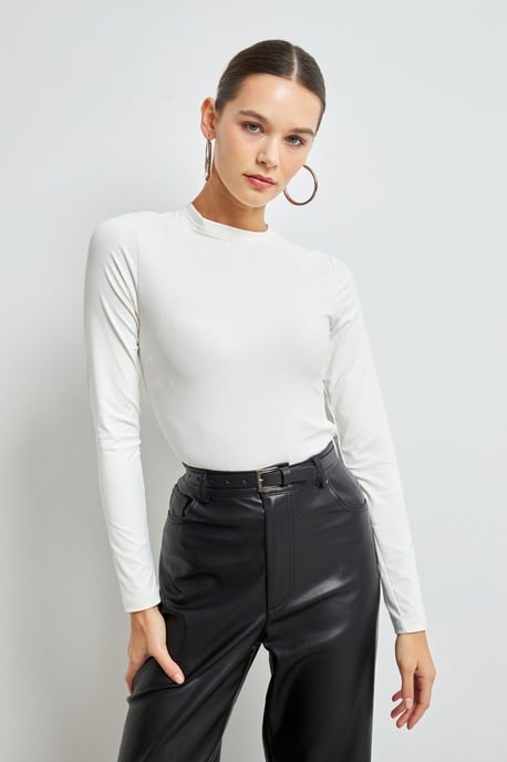 Bipantolon Damenbluse mit Slim Fit und Rundhalsausschnitt - Image 1