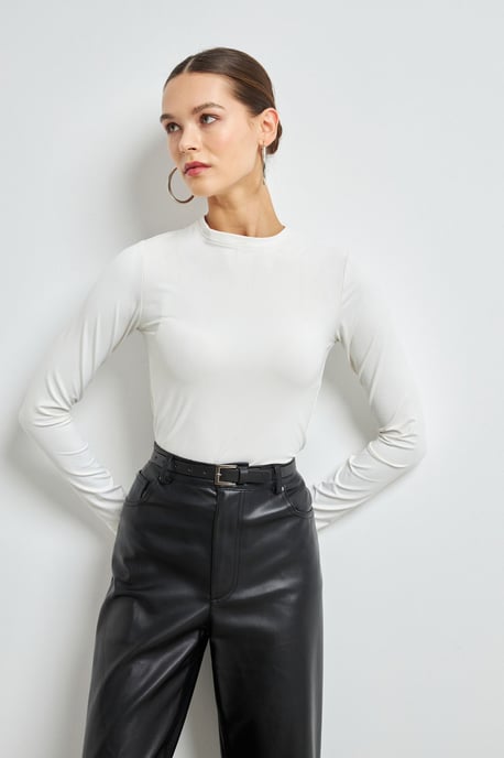 Bipantolon Damenbluse mit Slim Fit und Rundhalsausschnitt - Image 3