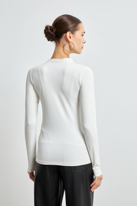 Bipantolon Damenbluse mit Slim Fit und Rundhalsausschnitt - Image 5