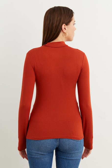 Bipantolon Damen Slim-Fit-Body mit halbem Rollkragen - Image 3