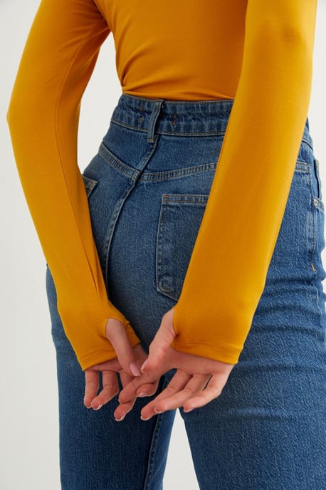 Bipantolon Damen Slim-Fit-Body mit halbem Rollkragen - Image 3