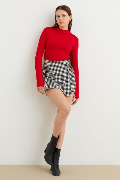 Bipantolon Damen-Bodysuit mit Slim Fit und halbem Rollkragen - Image 6
